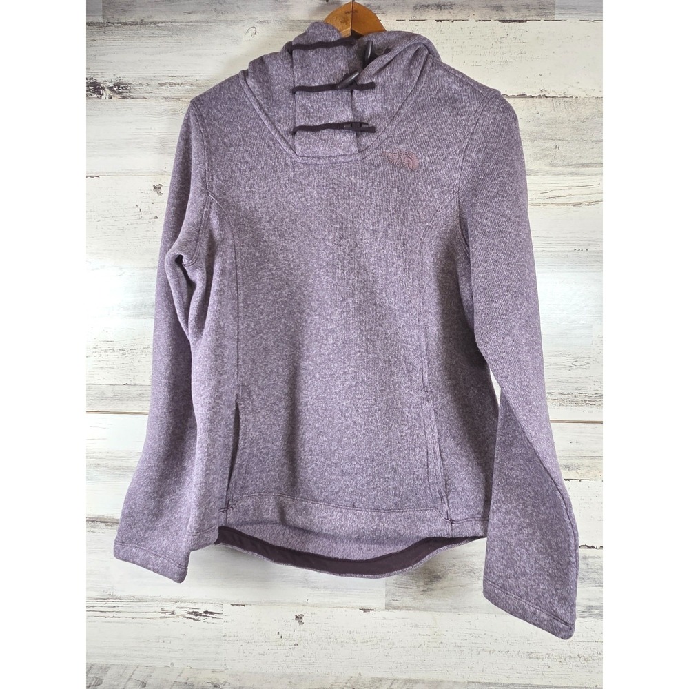 The North Face Hoodie Womens‎ S/P Purple Crescent Sunset Pullover Sweater Fleece